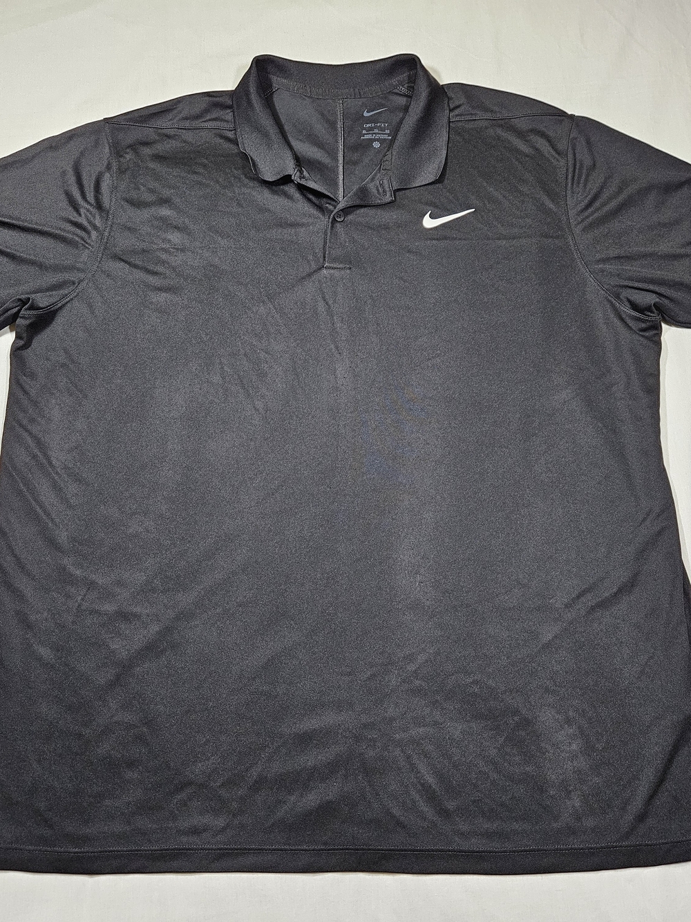 Nike Golf Shirt Men's XL Black Dri-FIT Victory Performance Short Sleeve Polo